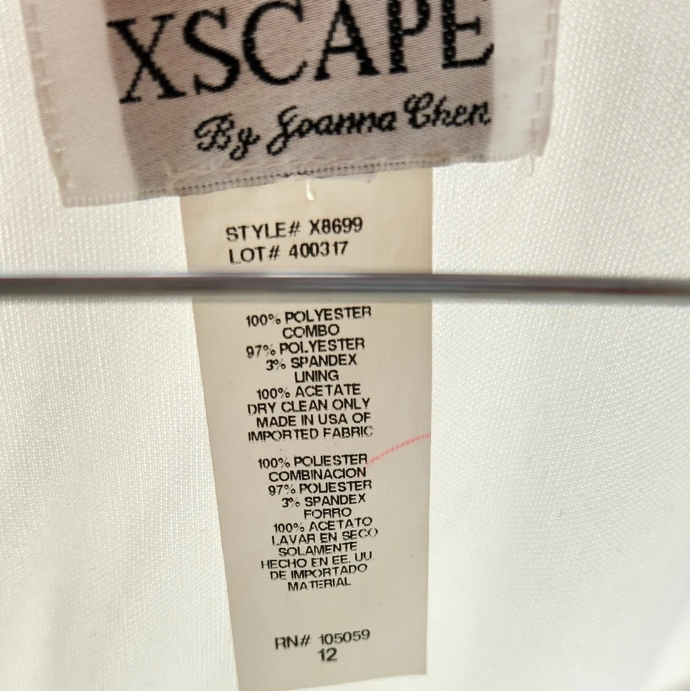 XScape Black and White Dress - Picture 5 of 6